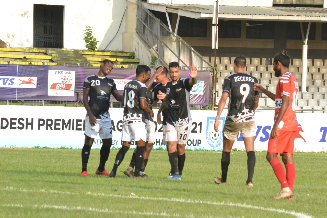 Bashundhara Kings dominates against Bangladesh Muktijoddha SKC