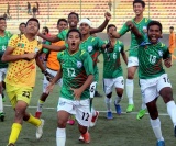 The Invincibles! Bangladesh Palyers Celebrate After Beating Pakistan In The Saff U15 Final On December 3